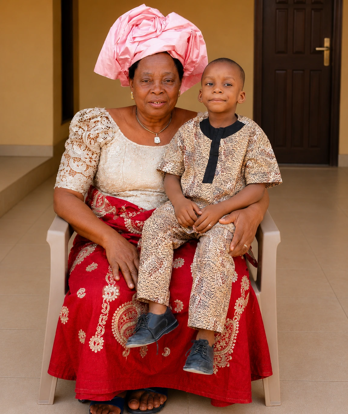 Ebube Benedict Nwomeh with Margaret Nwomeh